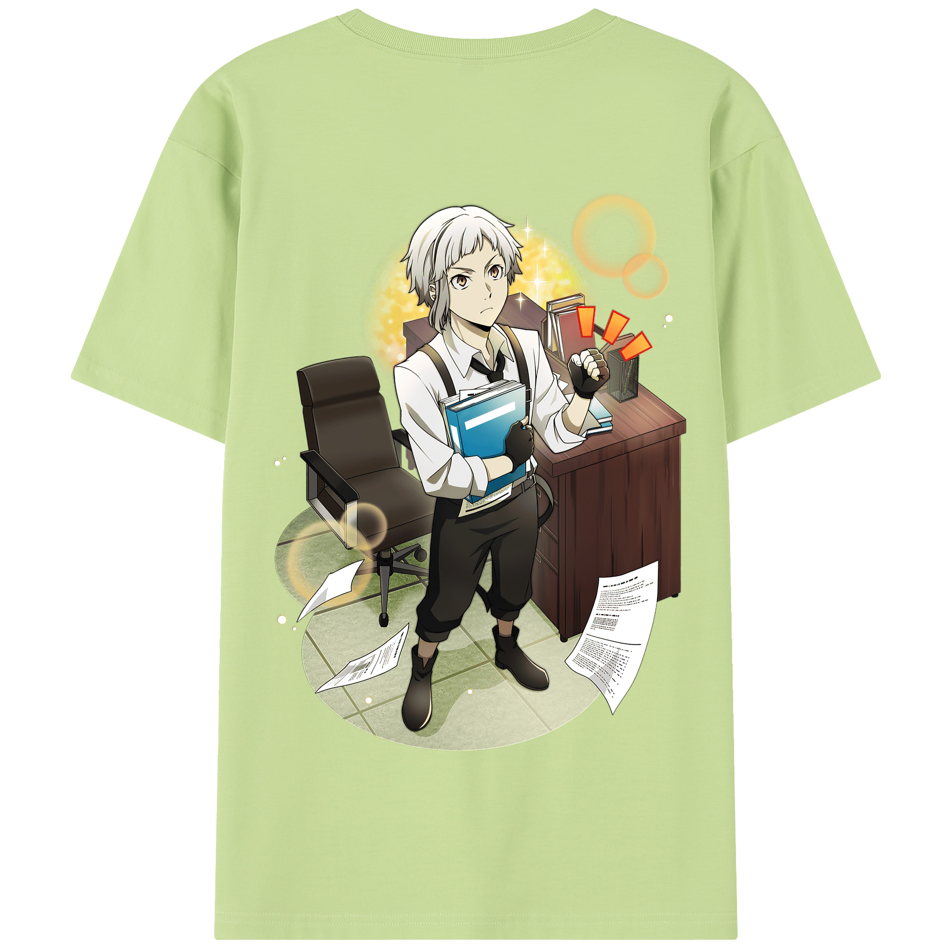 （画像用） 文豪ストレイドッグス Bungo Stray Dogs 綿100％半袖Tシャツ（背面プリント）
